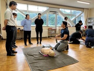 大信中学校　救急法指導！