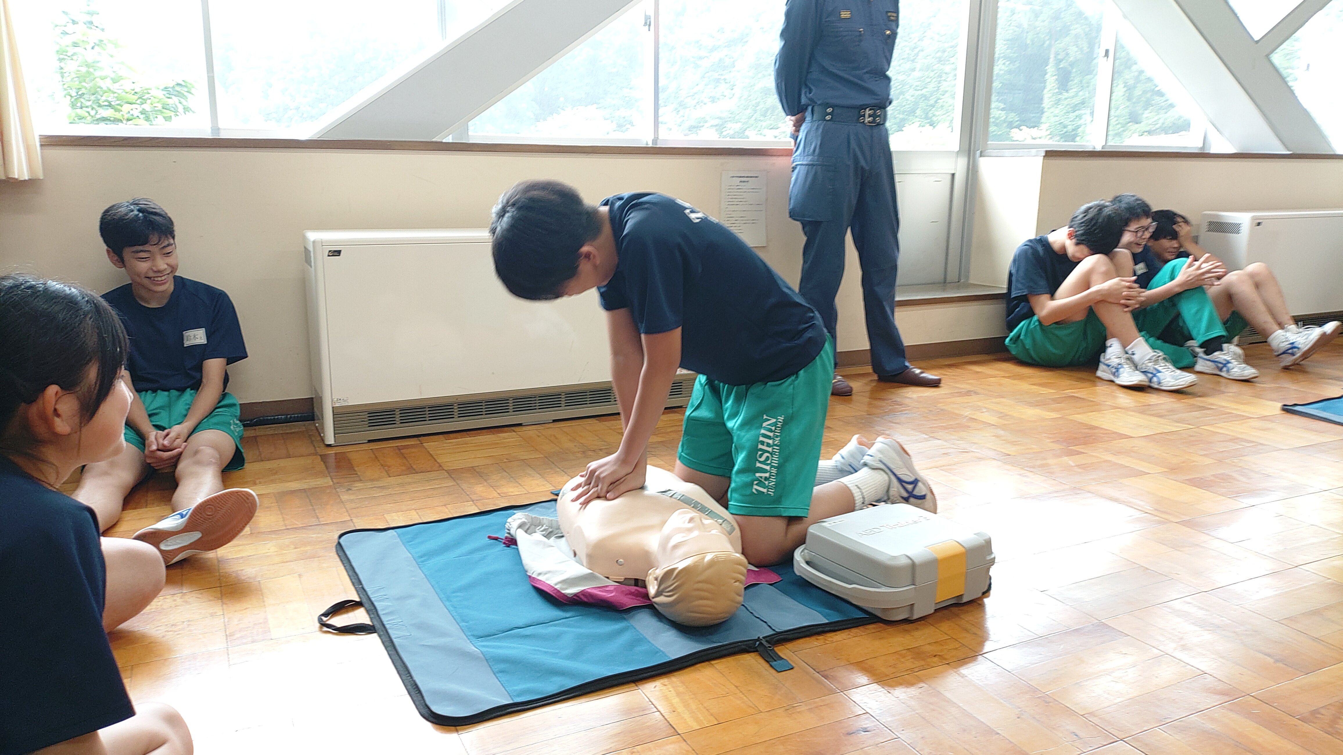 【救急医療週間】大信中学校2年生　救急法